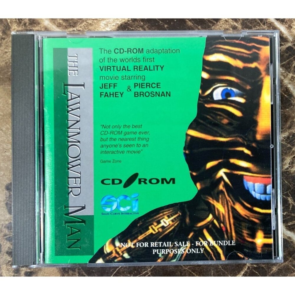 The Lawnmower Man PC CD-Rom Video Game Vintage 1993 Movie VHS Promo Sony EUC